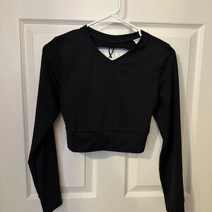 Gymshark Black Long Sleeve Crop Top